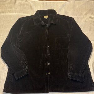 L.L. Bean Women’s Black Corduroy Shirt Jacket